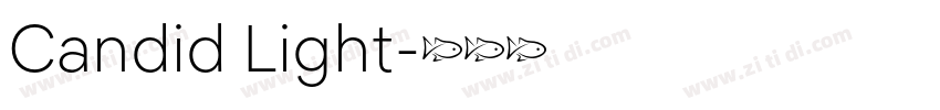 Candid Light字体转换